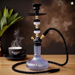 Misr Puff Premium Rainbow Lustrous Glass 17 inch Glass Hookah (Mu...mo