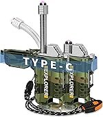 Plastic Waterproof Electric Lighter with 360Â°Flexible Long Neck, Outdoor Windproof Arc Lighter USB Rechargeable Flameless Plasma Cool Lighters for Outdoor&Kitchen (Camouflage)