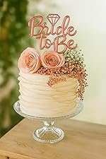 AMFIN Bride to Be Cake Topper – Elegant Bridal Shower Decoration, Bachelorette Party Accessory, Engagement Cake DÃ©cor â Rose Gold