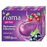 Fiama Gel Bar Blackcurrant And Bearberry for Radiant Glowing Skin, 375g (125g – Pack of 3), with Skin Conditioners, Soap for Women & Men, For All Skin Types