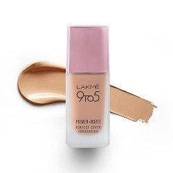 Lakme 9To5 Primer + Matte Perfect Cover Foundation, W240 Warm Beige, 2