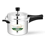 GREENCHEF Marco Aluminium Pressure Cooker Outer Lid 5 Litres capacity, ISI Certified, Silver Colour