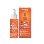 Twasa 20% Vitamin C Face Serum for Glowing Skin with Vitamin C, Tri-Collagen, Ferulic Acid | For All Skin Type | Brightening Serum For Oily Skin & Dark Skin | 30ml