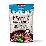 PRO.FITNESS 24g High Protein Oats 375g (By MyFitness) | Dark Chocolate Oats with Almonds, Pumpkin Seeds and Raisin | Chocolate Rolled Oats with Jaggery – No Refined Sugar | Breakfast Cereals