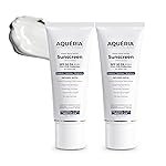Aqueria Brightening & Moisturizing Multi-Active French Sunscreen SPF 50 PA++++ | In-Vivo/In-Vitro Tested | 5% Niacinamide, 5 Ceramides & Vitamin E | Modern UV Filters | Broad Spectrum UVA/UVB & Blue Light Protection | Lightweight, No White Cast, Sweat Res