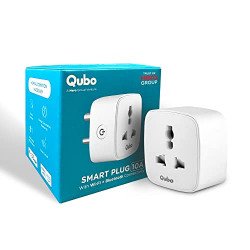 Qubo 10A Wi-Fi + Bluetooth Smart Plug | Energy Monitoring | Ideal for