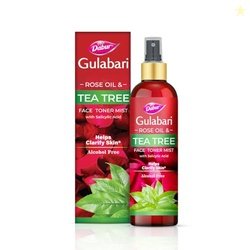 Dabur Gulabari Rose Oil & Tea Tree Face Toner Mist & Rosewater with Sa