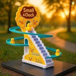 Graphene Duck Track Toy for Kids Baby Stair Climbing 3 Small Duck Slid
