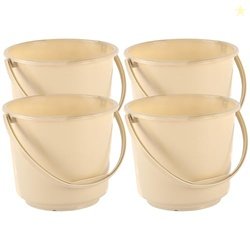 Heart Home Pack of 4 Multi-Purpose 5 Litre Small Bucket for Mopping |