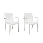 Cello Ecstasy Chair Set Pack of 2 – White | Strong and Durable | Easy to Clean | Chair for Living Room, Bed Room, Kitchen, Office Room, Outdoor | 3 Years Warranty