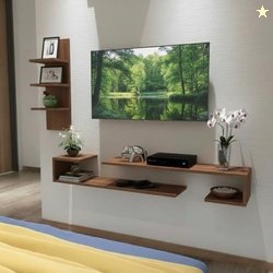 Wudyhub Engineered Wood TV Entertainment Wall Unit | TV Stand | Wall S