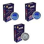 Lexton Indian Cricket Combo of 2 Pcs Blue & 1 Pcs White 40 LED String Light | Decoration Lighting Bulbs Ladi for Diwali, Christmas, Eid, Birthday, Wedding | Suitable Indoor & Outdoor (Set of 3)