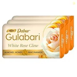 Gulabari White Rose Soap - 450g (150g x 3) | Moisturizing Bathing Soap