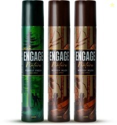 Engage Nature Deo: 2 Woody Musk & 1 Forest Fresh (150ml...