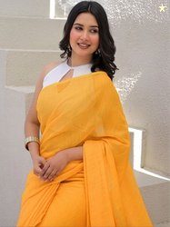 KALINI Ethnic Motifs Linen Blend Designer Saree