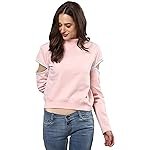 Campus Sutra Cotton Women Crew Neck Sweatshirt