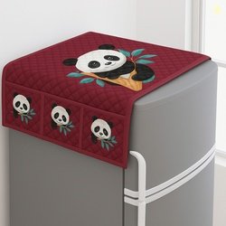 Dakshya Industries Refrigerator  Cover (Width: 53 cm, Maroon)