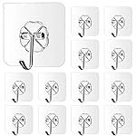 Party Propz Self Adhesive Wall Hooks â Set of 10 Pcs | Wall Hooks for Hanging Without Drill | Stick On Hooks | Hanger Sticker Hook | Walls Hook Sticker | Wall Clips | Wall Mounted Sticker Holder