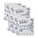 Presto! 1 Ply Tissue Paper Napkin | 600 Pulls | 100 Pulls X 6 Packs | 100% Natural Virgin Cellulose Fiber