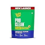 Yogabar ProClean Plant Protein Powder – 25g Protein Per Serve – Chocolate Flavour with Monk Fruit Sweetener – Cleanest & Lightest Protein with Herbs for Easy Digestion – Ideal for Vegan Diet – No Added Preservatives, No Added Sugar (500g Pouch, 13 Serving