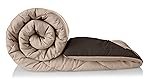 Solimo Microfibre Reversible Comforter, Double (Subtle Beige & Walnut Brown, 200 GSM), 50 TC