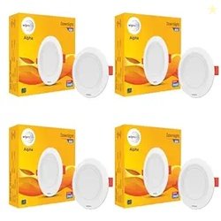 wipro ABS 6W Alpha Downlight for Junction Box|Cool Day White (6500K) |