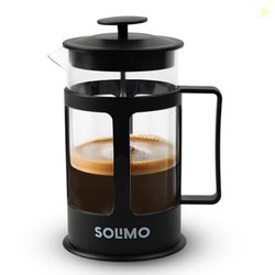 Amazon Brand - Solimo French Press Coffee and Tea Maker | 600ml | Boro