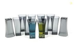 FLYUP Premium Drinking Glasses Set  Pcs Transparent Glassware | Stylis