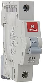 Havells DHMGBSPF025 PVC Plastic 25A MCB SP B Curve (White)