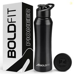 Boldfit Stainless Steel Sipper Bottle - 1 Litre Leakproof, Rust Free f