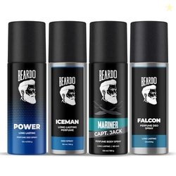 Beardo Power, Iceman, Mariner Captain Jack & Falcon Body Spray for Men