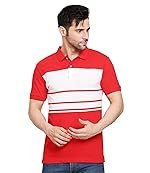 Scott International Men’s Rich Cotton Regular Fit Striper Polo T-Shirt |