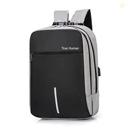 TRUE HUMAN Anti-Theft backpack with USB charging port with anti-theft