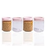 Steelo Stack & Lock Plastic Kitchen Storage Square Container Set – Air Tight, Fridge safe, US FDA Approved, PET Food Grade Heavy Duty Material, BPA Free (Clear, 750 ml, Pack of 4)