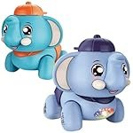 Jack Royal Battery Operated Walking Elephant Funny Toy with Light and Sound for Kids (Multicolour)