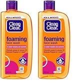 Clean & Clear Foaming Facewash for Oily Skin, Brown, 240ml (Pack of 2)