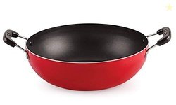 Nirlon Kitchen Accessories for Cooking Nonstick Kadhai/Wok 22cm - 1.8