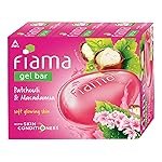 Fiama Gel Bar Patchouli And Macadamia For Soft Glowing Skin, 375g (125g – Pack of 3), with Skin Conditioners, Skin Friendly pH, Soap for Women & Men, For All Skin Types