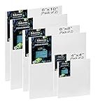 EduwayÂ® Canvas Board for Painting- (4″x4″, 8″x8″, 8″x10″) 2 pcs each | Premium Quality 7Oz Pre-Primed Cotton Canvas Board for Artists & Beginners | Ideal for Acrylic, Oil, Gouache, Pastels Colors ( Pack of 6) (10×10,20×20, 20×25 cms).