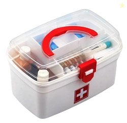 MARKWELL Plastic Rectangular Medicine Box, Medical First Aid Multi-Pur