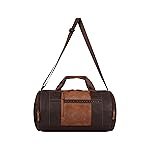 Gear Clubsport 3 9″/33L Faux Leather Large Water Resistant Duffle Bag/Travel Bag/Gym Bag for Men & Women(Brown-Tan)
