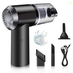 Eloxee 3-in-1 Portable Car Vacuum Cleaner with Blower, USB Rechargeabl