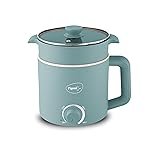 Pigeon By Stovekraft Swift Plus Multi-Cook Kettle 1.5L, With Steamer, Egg Rack – Blue | Double Layered | Food Grade Stainless Steel Inner Wall | Glass Lid | Auto Shut-Off, 600 Watts