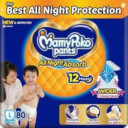 Mamypoko pants All night absorb| Pant Style Baby Diapers Large Size(L)