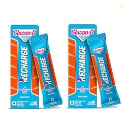 Glucon-D Recharge Energy & Hydration Orange Flavour Drink Powder, Inst