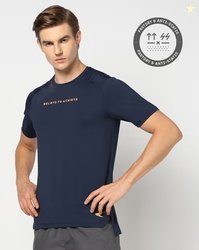 PERFORMAX Men Typographic Print Regular Fit Crew-Neck T-Shirt