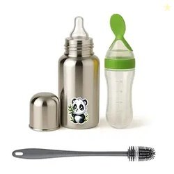 Shark Doo Doo Stainless Steel Bottle for Babies (0-12 Months) - 250ml
