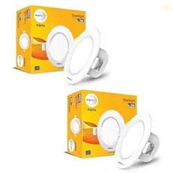 wipro Alpha 7W Round Downlight Junction Box | Blue | Glare-Free Design