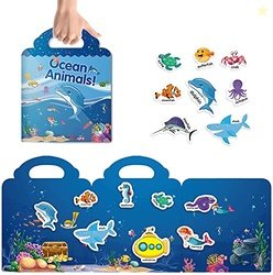 Chocozone 32 Reusable Stickers Book Waterproof Stickers Toys for 2 Yea
