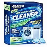 Washing Machine Cleaner Tablets 12 Pack | Deep Cleaning, Deodorizing & Descaling |For Front&Top Load Washers | Removes Odor, Residue & Buildup |Clean Inside Drum And Laundry Tub Seal.(12-PACK)